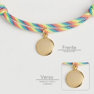 Coleira Com Pingente - Rainbow Tradicional